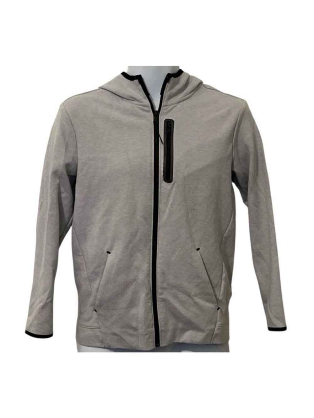 Old Navy Dynamic Fleece Full Zip Hooded Jacket Active Youth Size XL 14-16 Gray